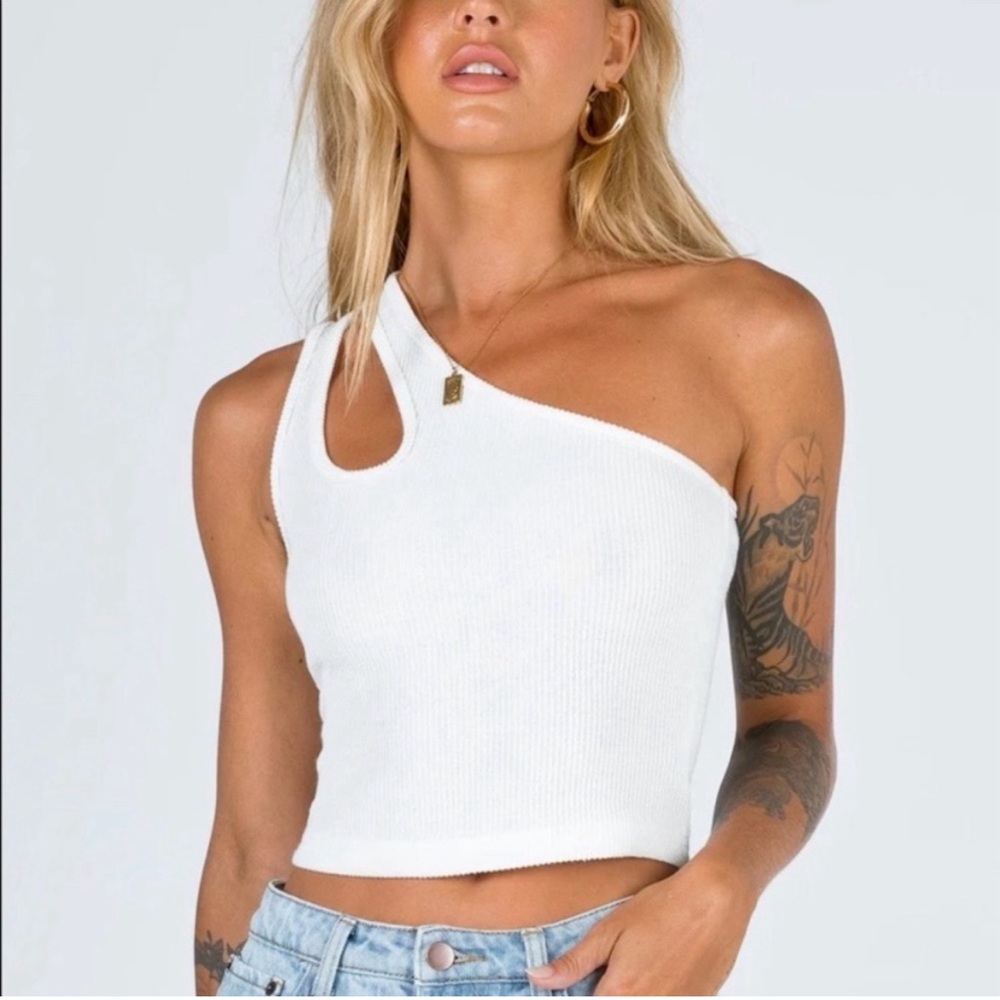 Princess Polly white one shoulder top